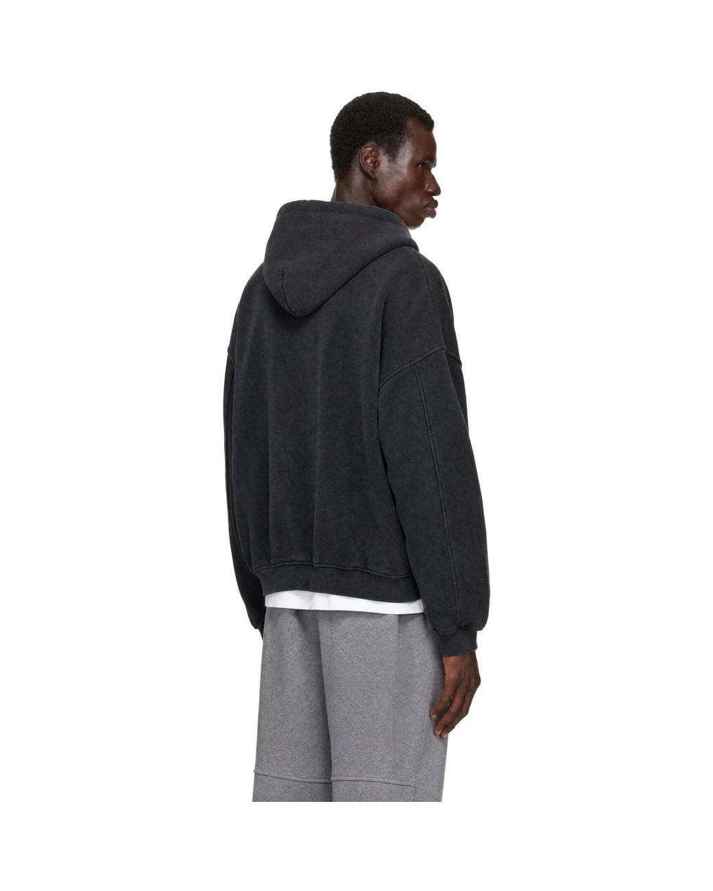 Alexander Wang Black Street Sign Graphic Hoodie for men