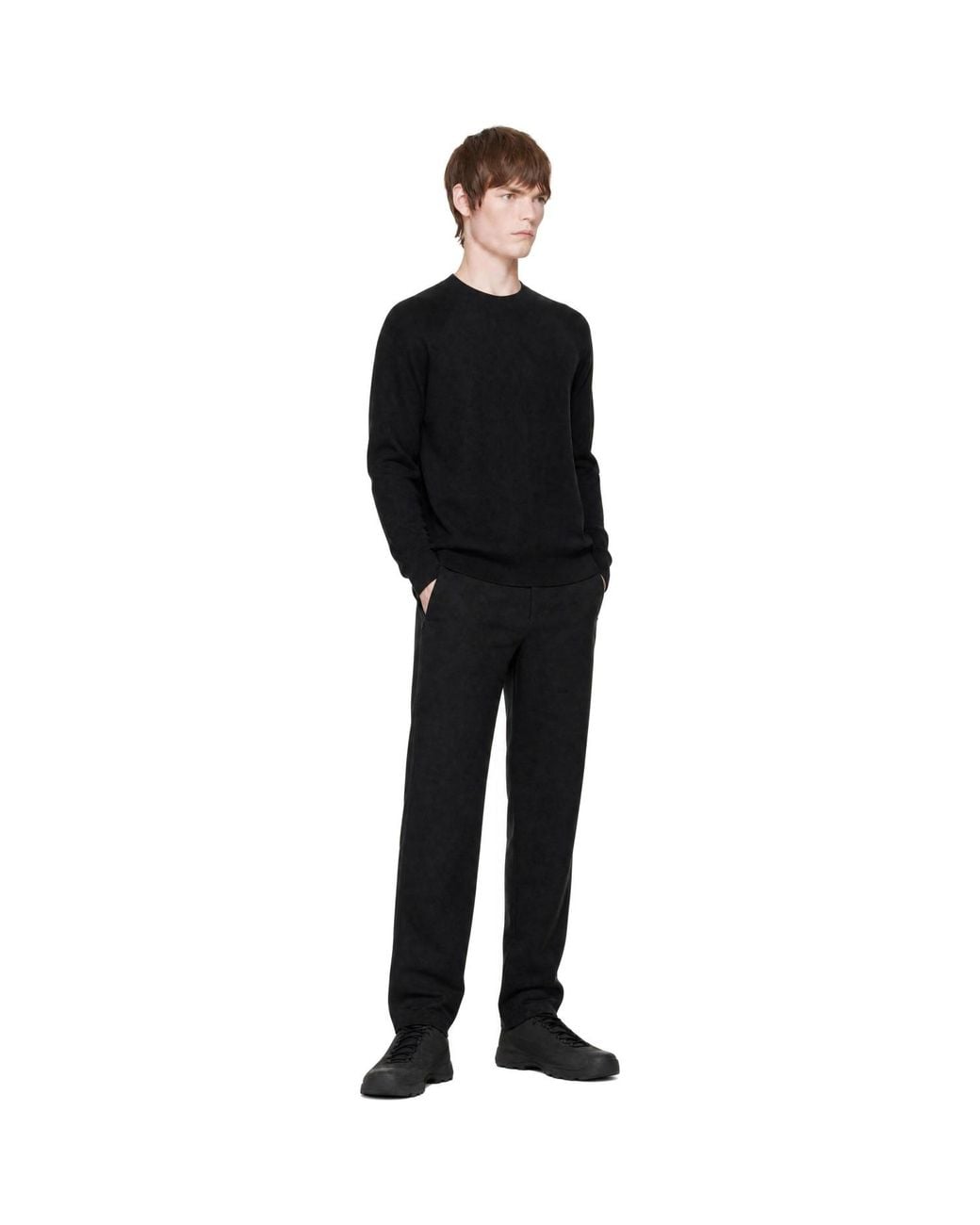 Veilance Black Conic Wool Midlayer Sweater for men