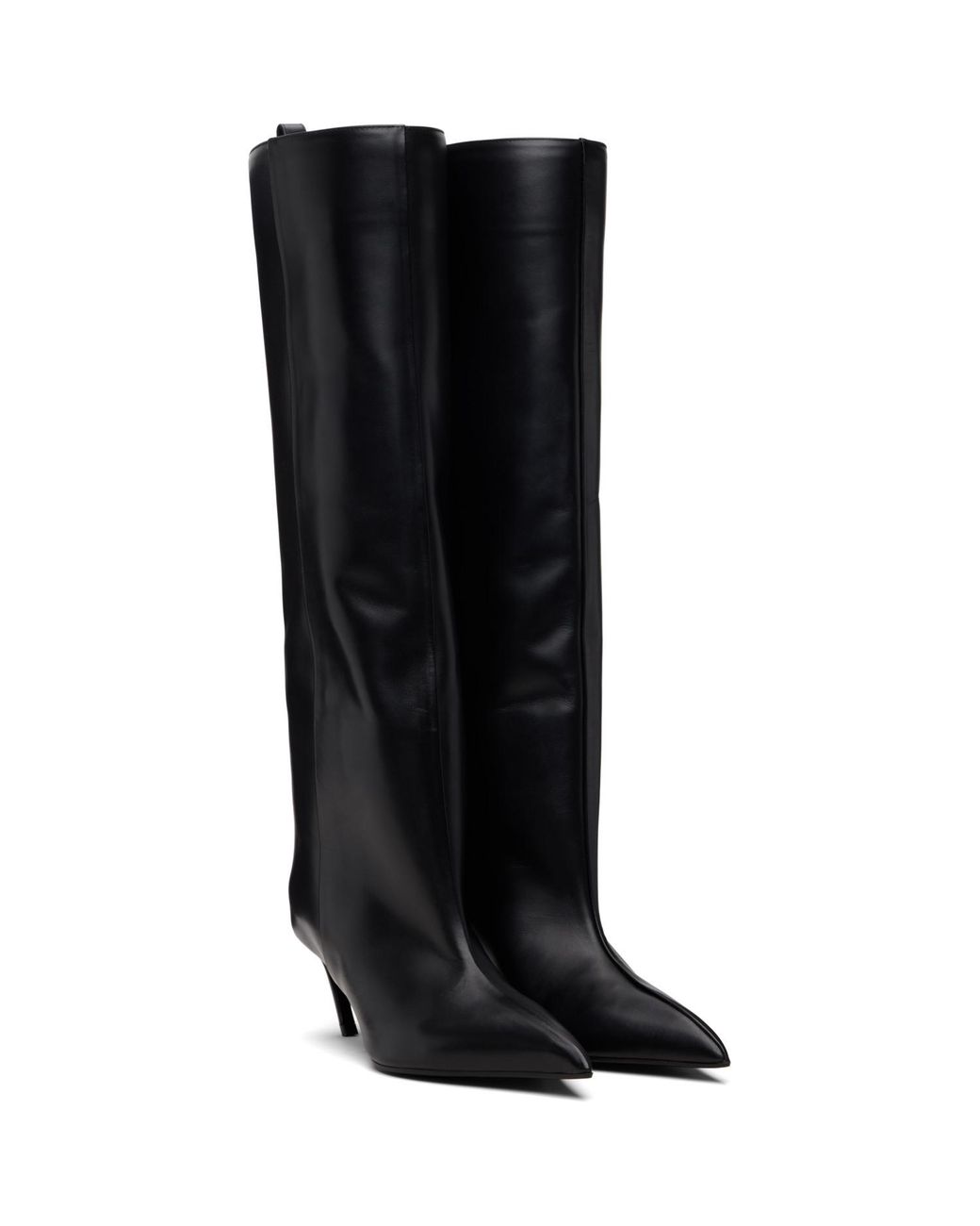 The Attico Black Lea Tall Boots