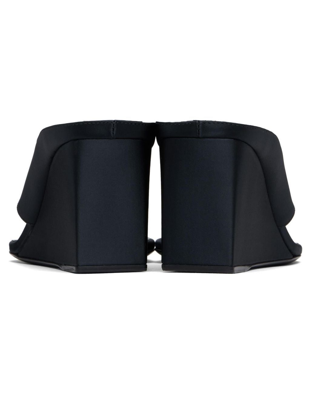 Alaïa Black Cube Thong Mule Sandals