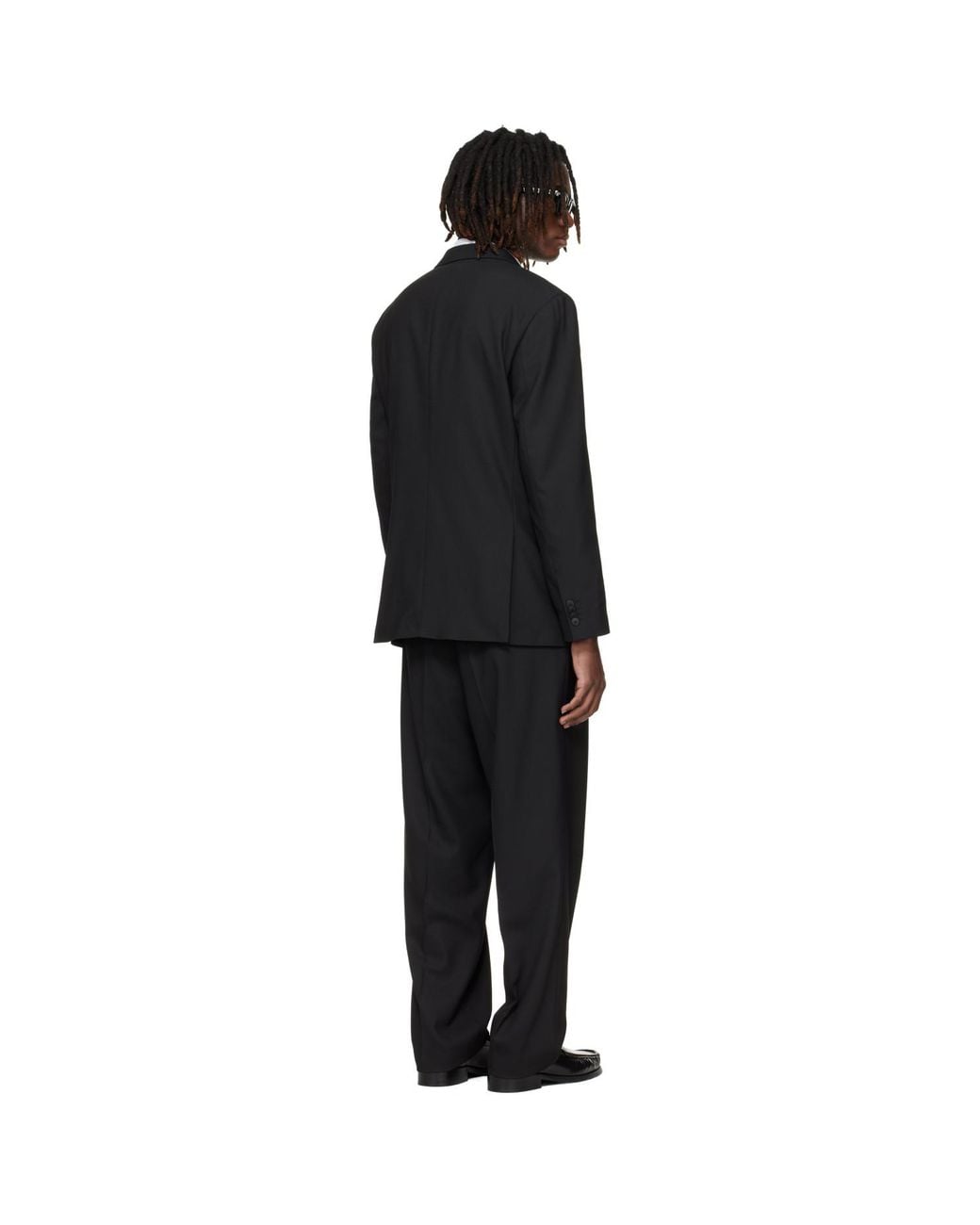 HUGO Black Two-Piece Modern-Fit Stretch Twill Suit for men