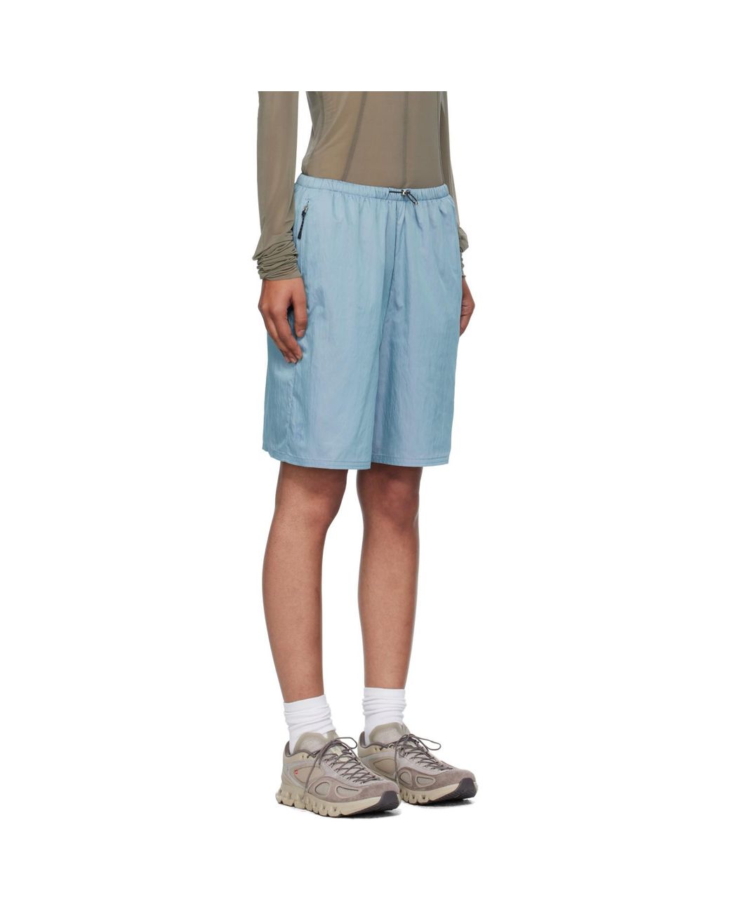 On Shoes Blue Track Shorts
