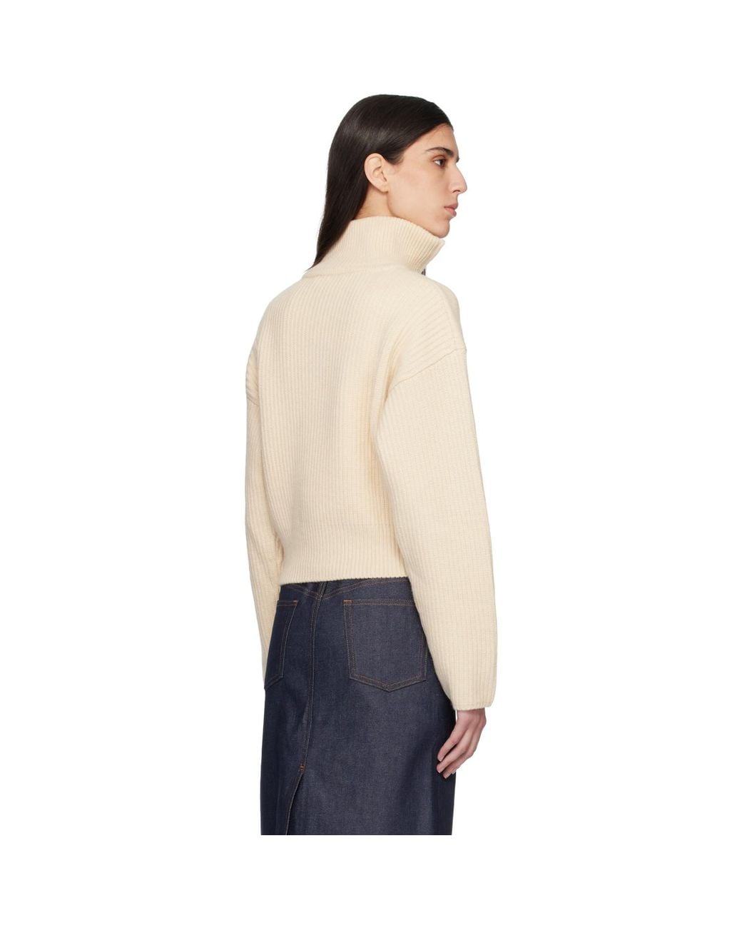 A.P.C. Blue Off- Wide-Rib Sweater