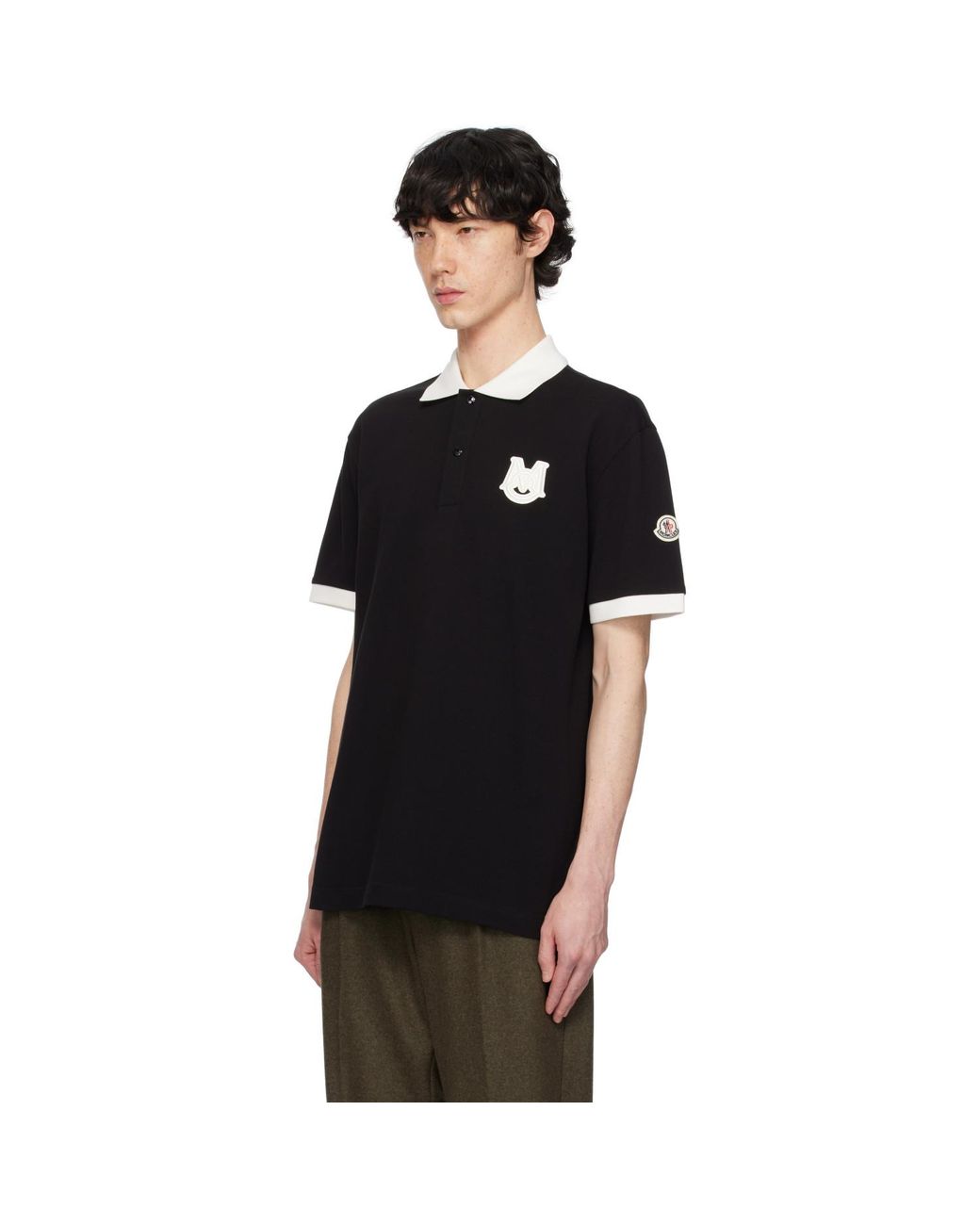 Moncler Black Archivio Ss Polo for men