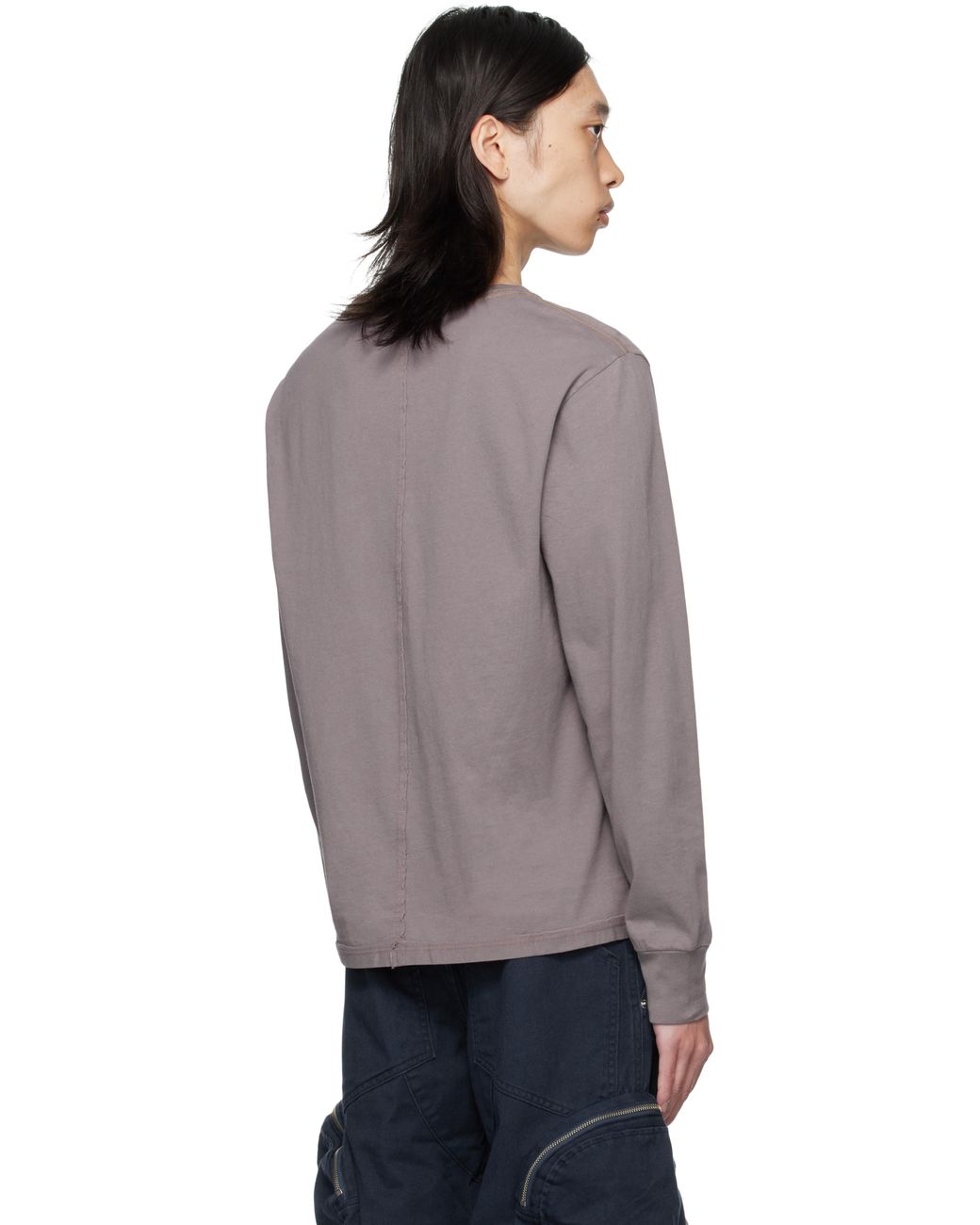 Eckhaus Latta Lapped Long Sleeve T-shirt in Purple for Men | Lyst