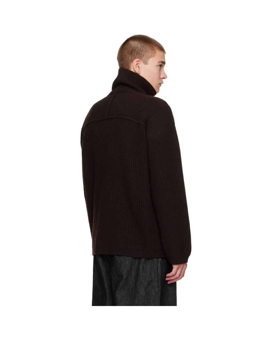Casey Casey Black Wool Panno Turtleneck for men