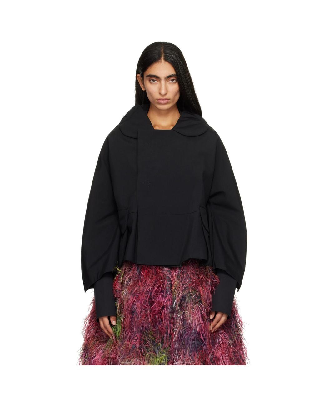 Comme des Garçons Black Wool Tropical Jacket