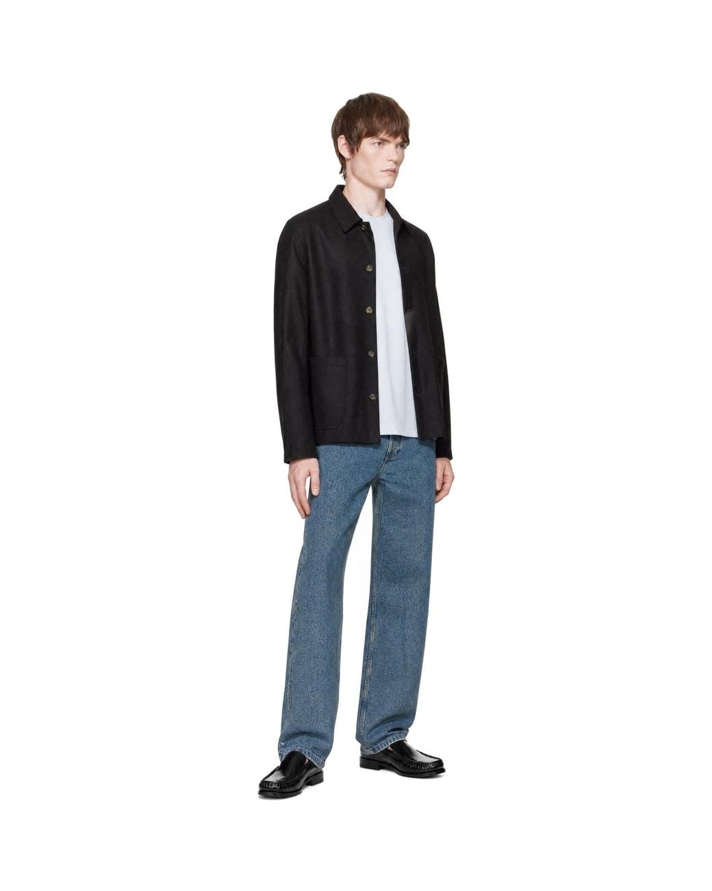 A.P.C. Black Brest Wool Jacket for men