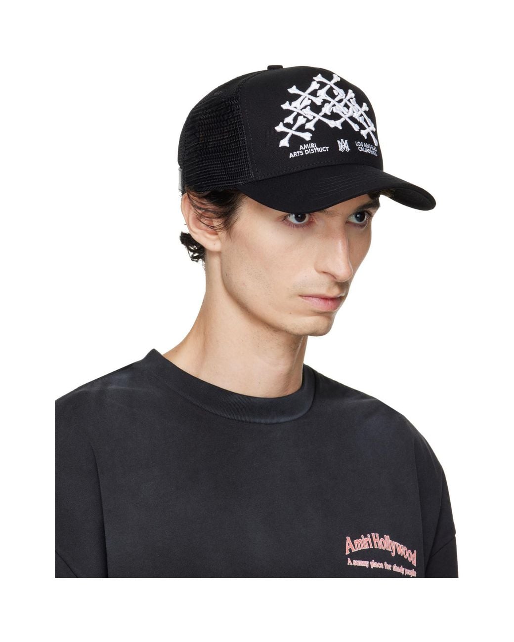 Amiri Blue Bones Stacked Trucker Cap for men