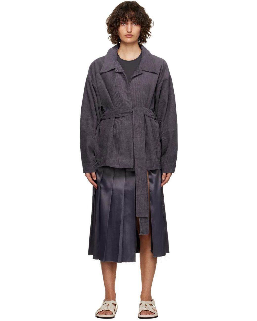 Deiji Studios Belted Robe in Black Lyst Canada