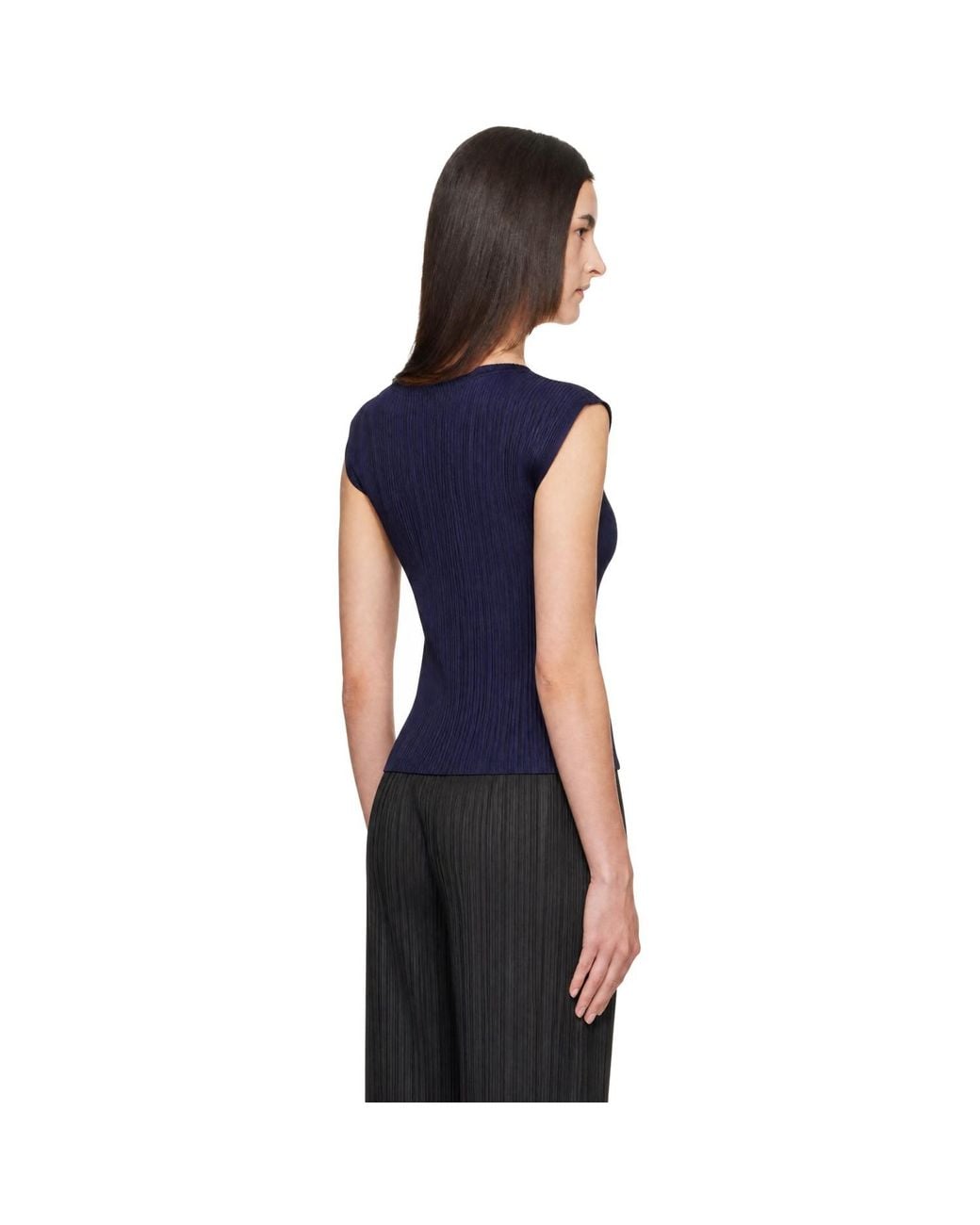 Pleats Please Issey Miyake Blue Mist September Top
