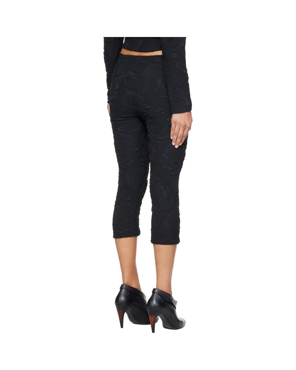 Petra Fargerstrom Black Ssense Exclusive Floral Cropped Leggings