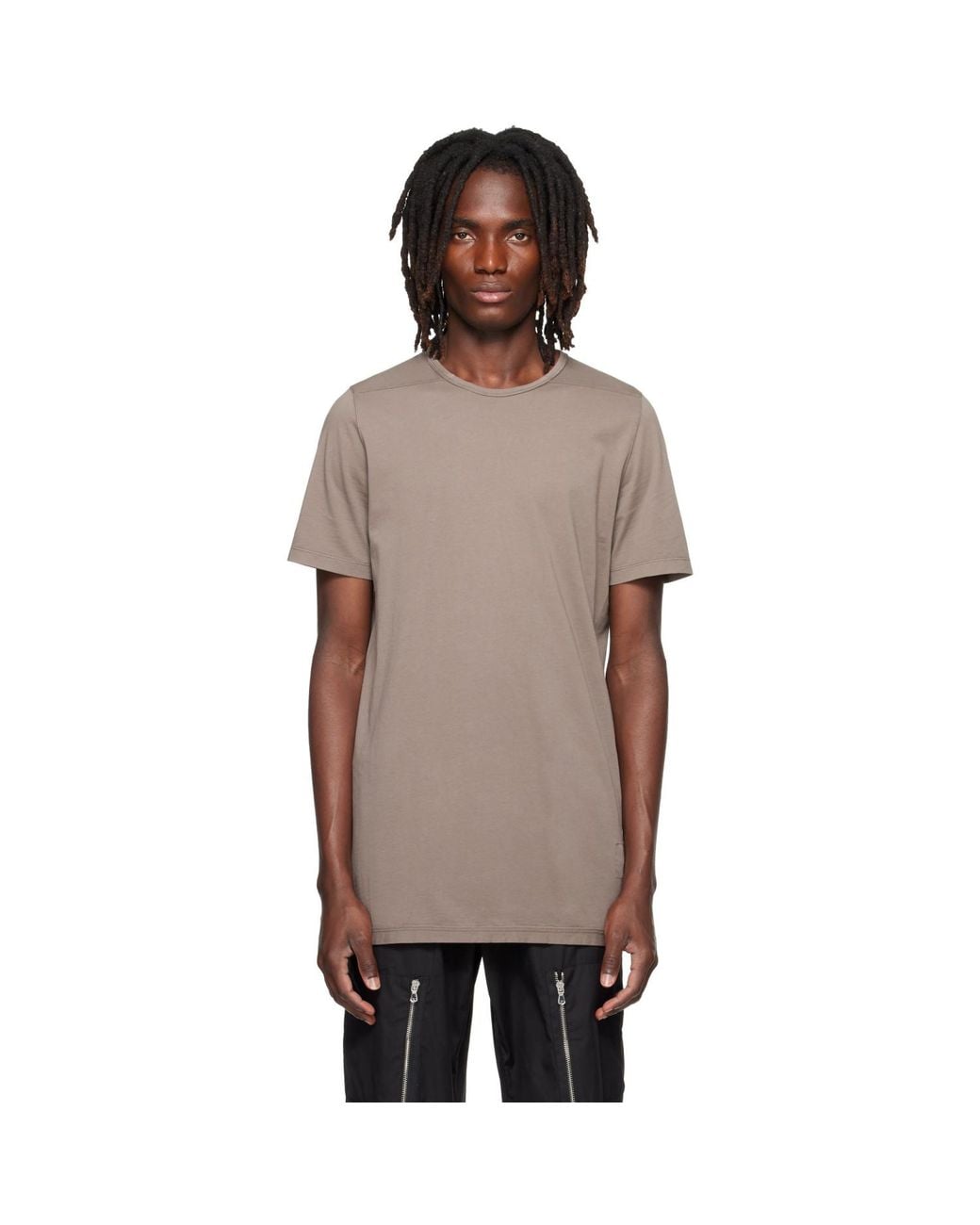 Rick Owens Brown Tower Level T-Shirt for men