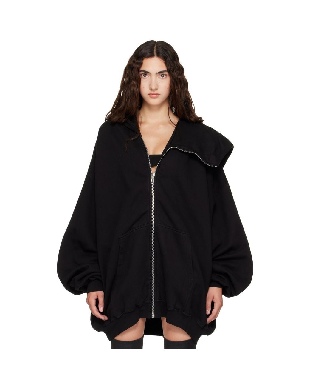 Rick Owens Black Tower Mountain Hun Hoodie