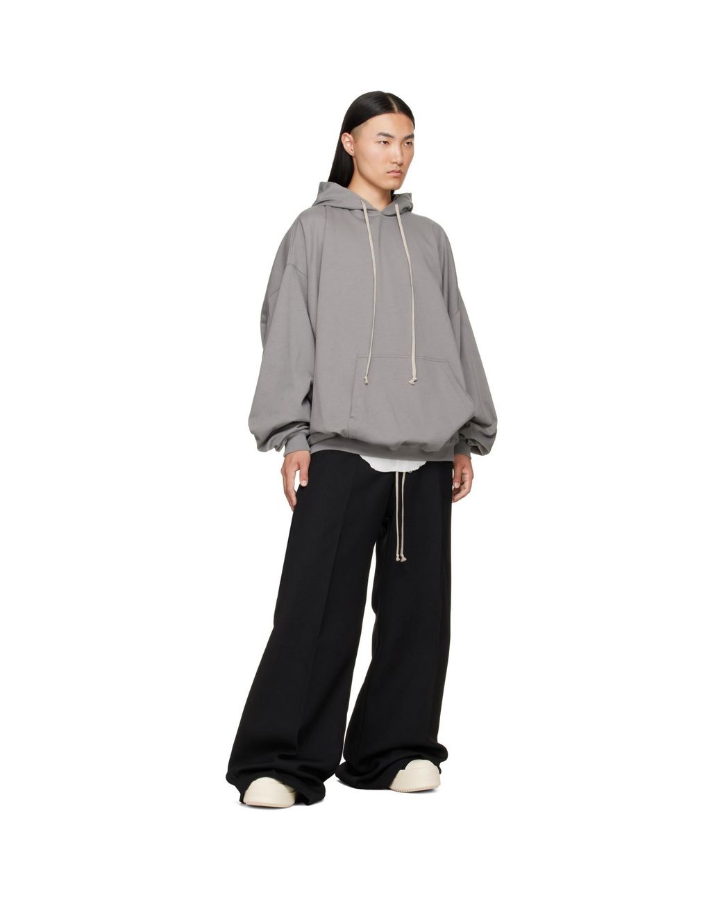 Rick Owens Black Tower Wide Bela Trousers for men