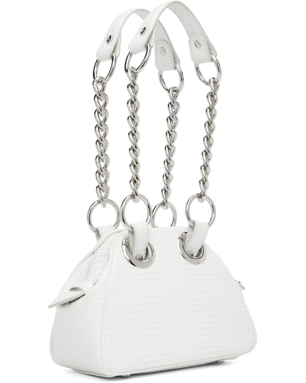 Vivienne Westwood ホワイト Archive Orb チェーン ハンドバッグ Vivienne Westwood ホワイト Archive Orb チェーン ハンドバッグ