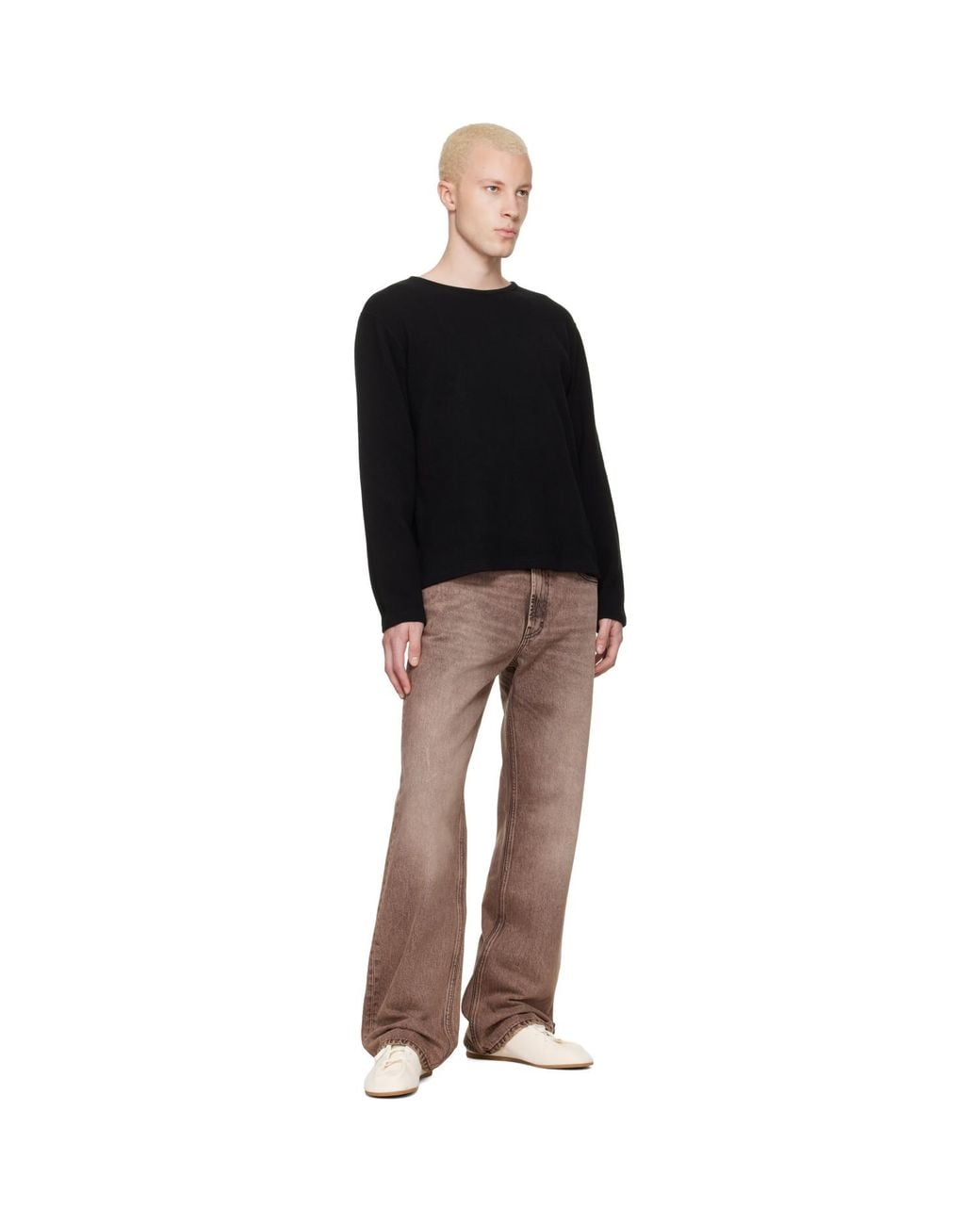 Lady White Co. Black Ring Sweater for men