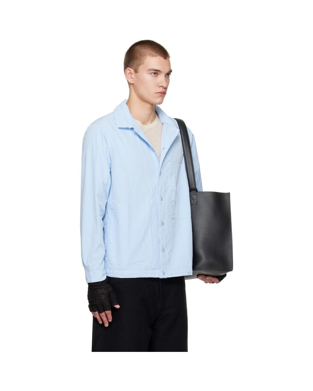Casey Casey Blue Paper Cot New Fabu Shirt for men