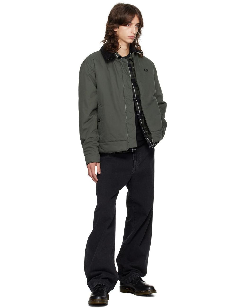Fred Perry Caban Jacket in Black for Men | Lyst Fred Perry Caban Jacket in Black for Men | Lyst