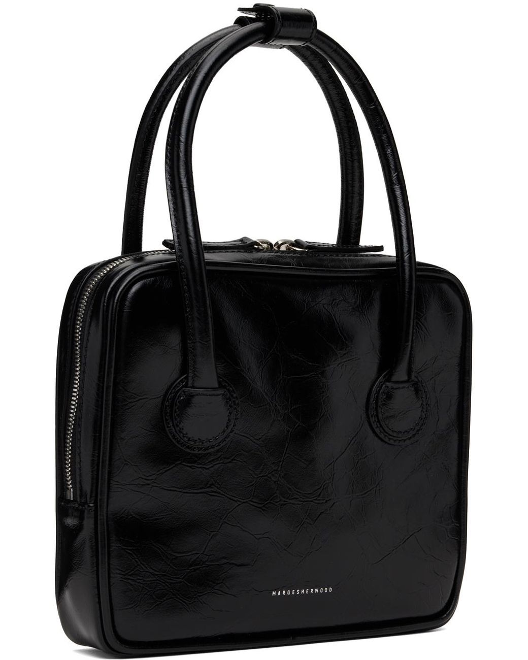 ★MARGE SHERWOOD★ PIPING SLIM TOTEwashed brown pullup DD047 MARGE SHERWOOD Washed Brown Pull-up Tote Bag | Korean