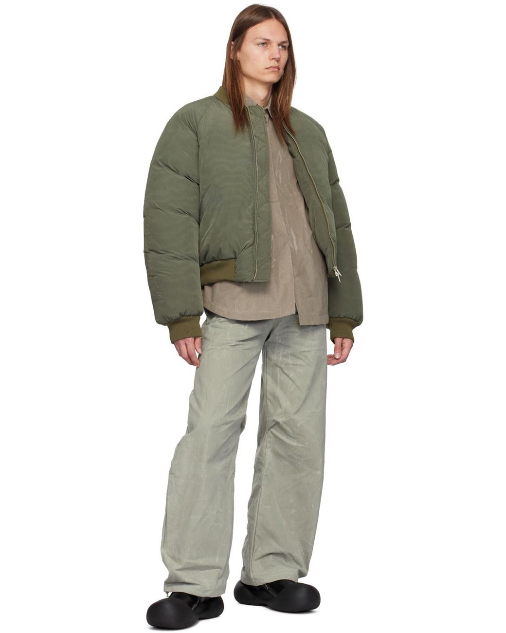 Seventh Khaki Sumo Bomber Jacket in Green for Men | Lyst