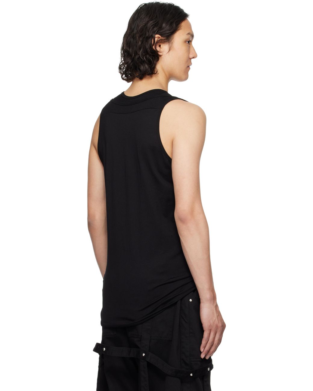 トップス 11SS JULIUS Docking Layerd Tank Top Julius: Black Layered Tank Top | SSENSE Canada