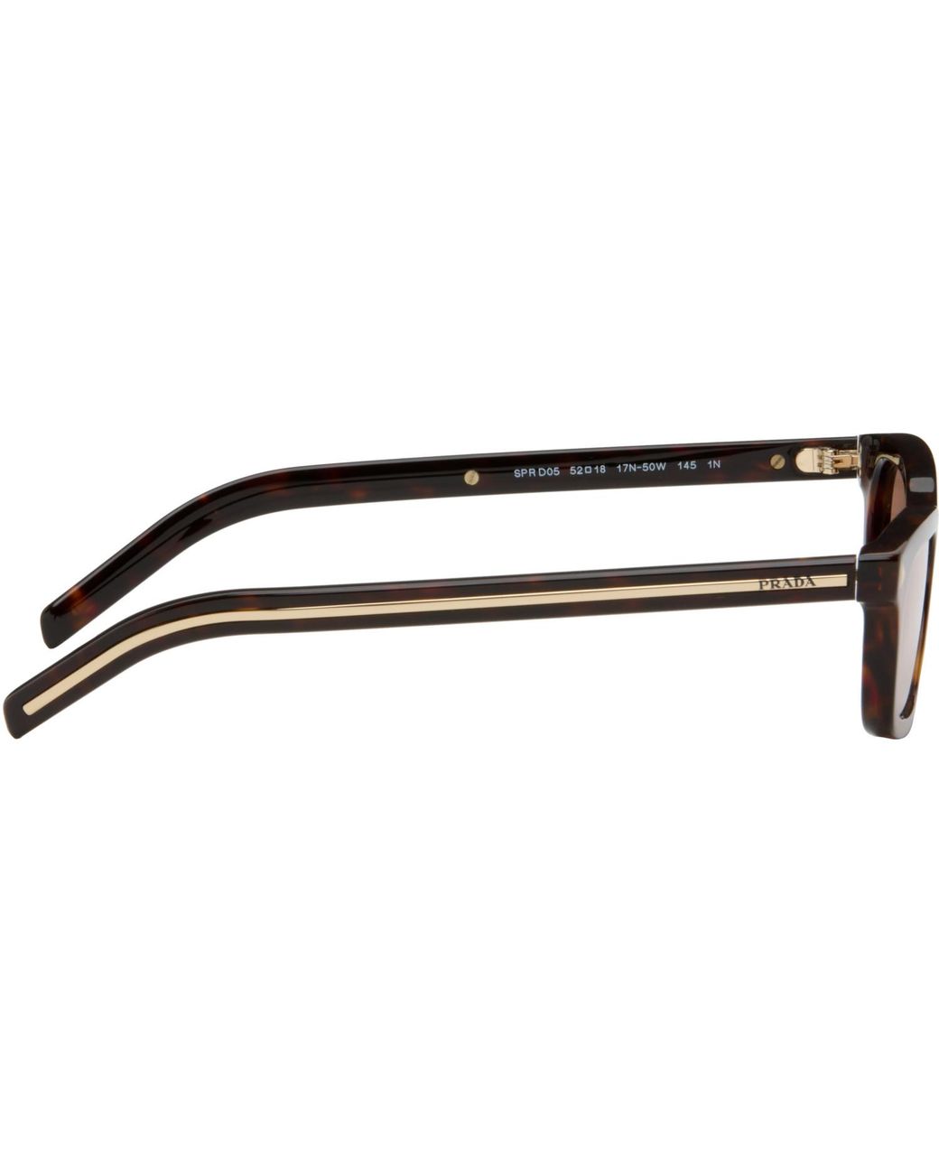 Prada Brown Rectangular Sunglasses