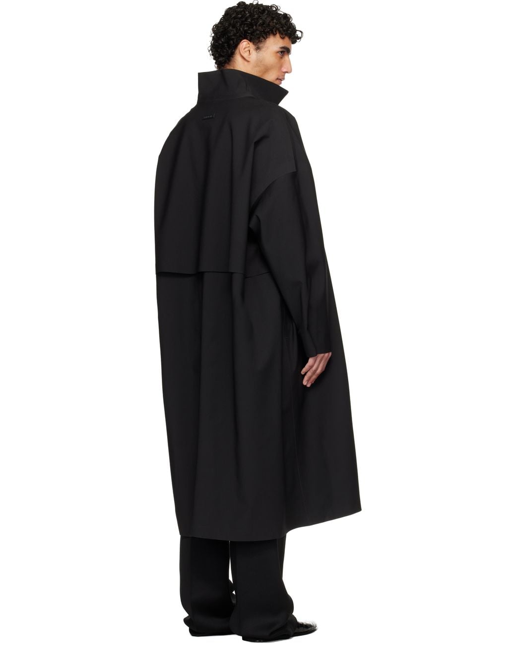 メンズ Fear Of God ブラック テクニカルウール トレンチコート Black