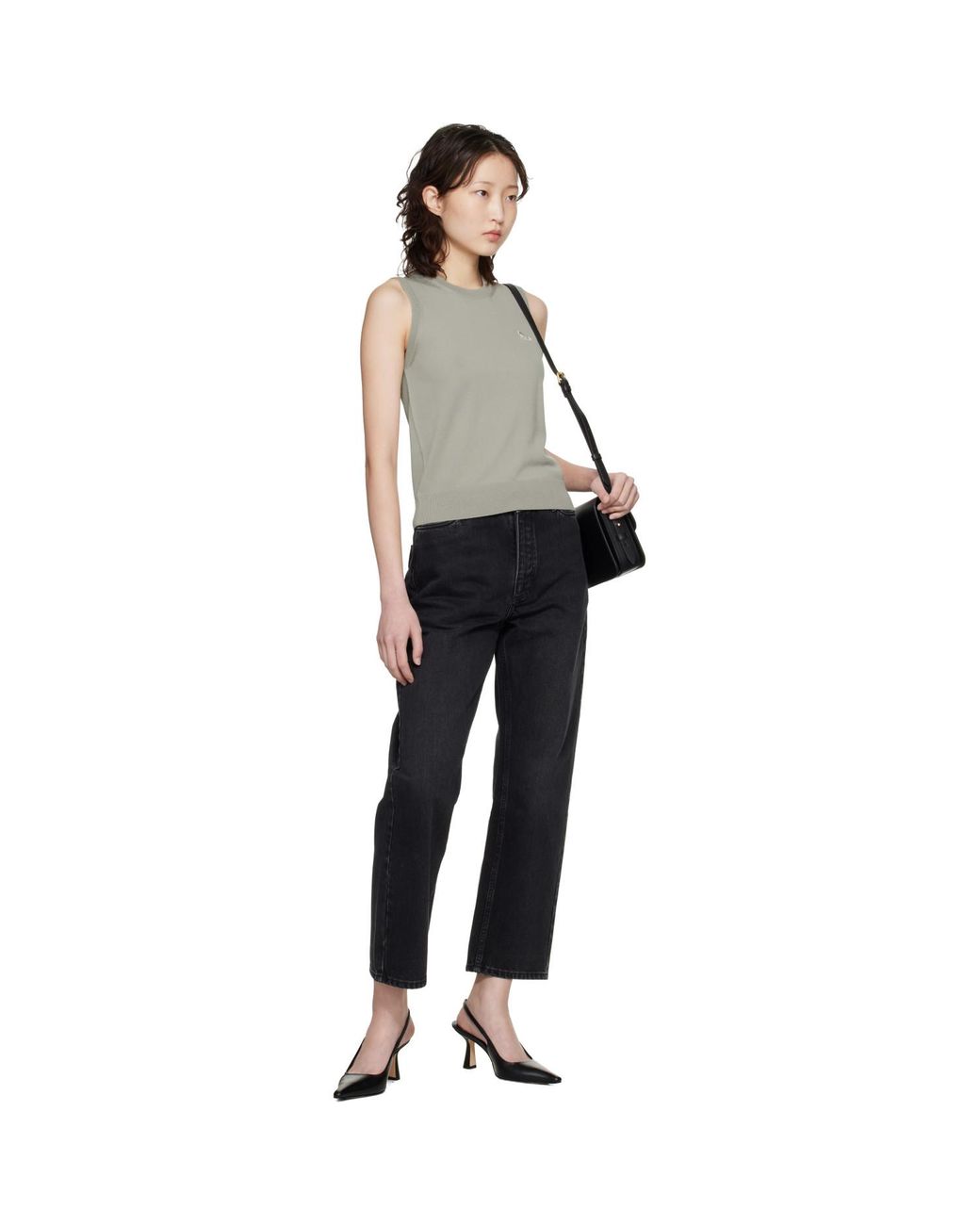 Maison Kitsuné Black Baby Fox Fine Merino Sweater Vest