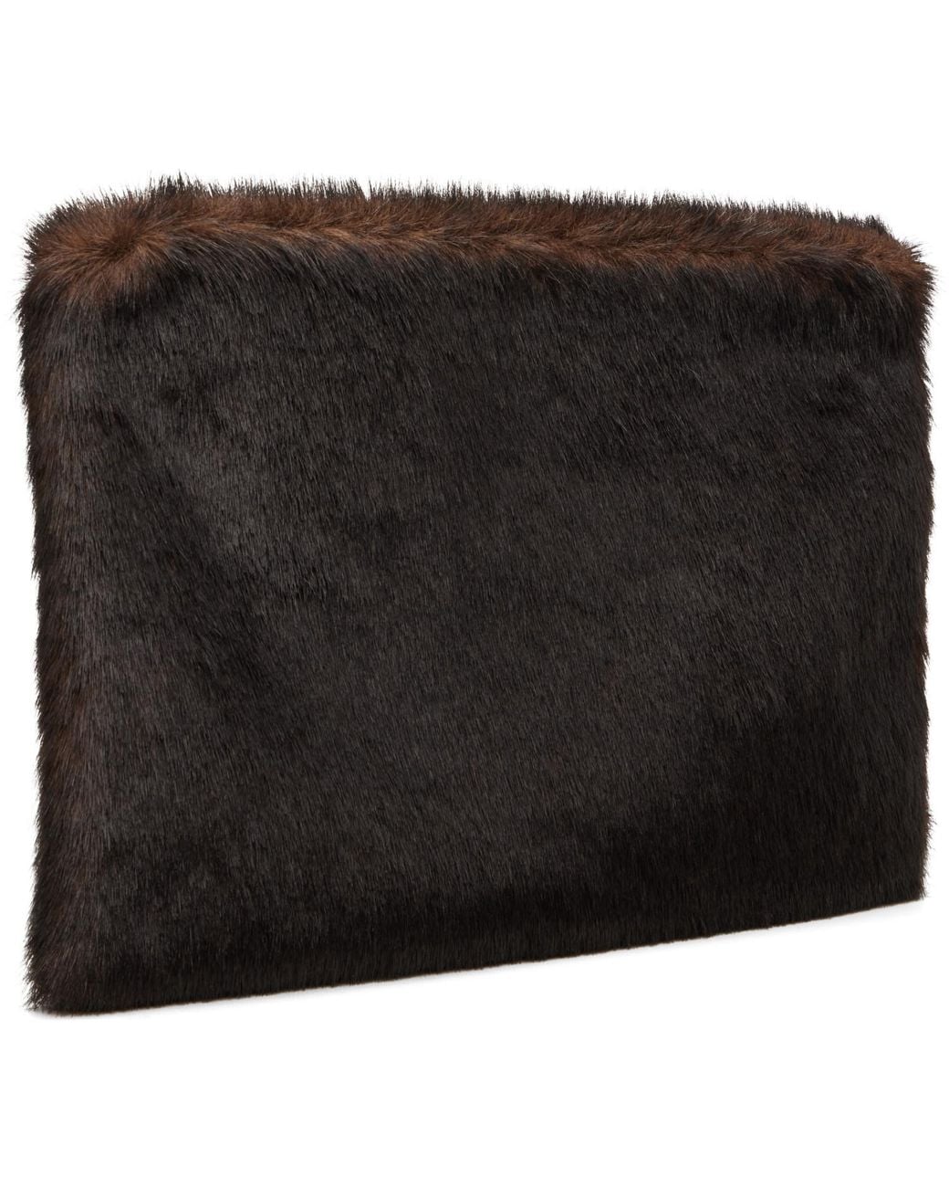 Loulou de Saison Black Flint Faux-Fur Pouch