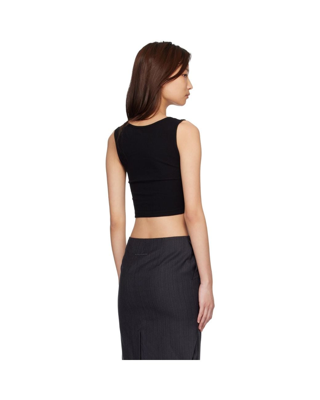 Vivienne Westwood Black Cropped Rib Tank Top