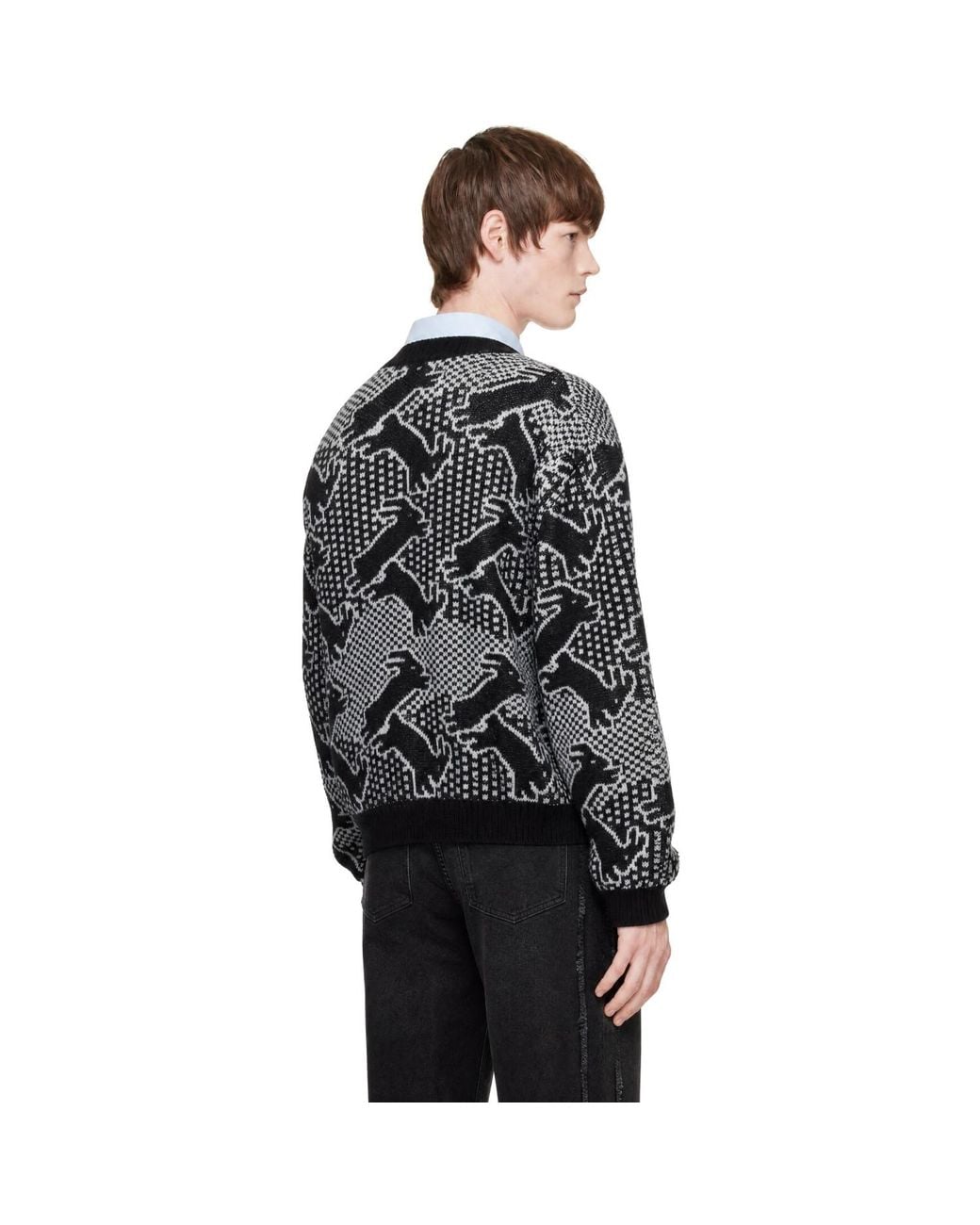 Carne Bollente Black Night Of 1000 Rabbits Cardigan for men