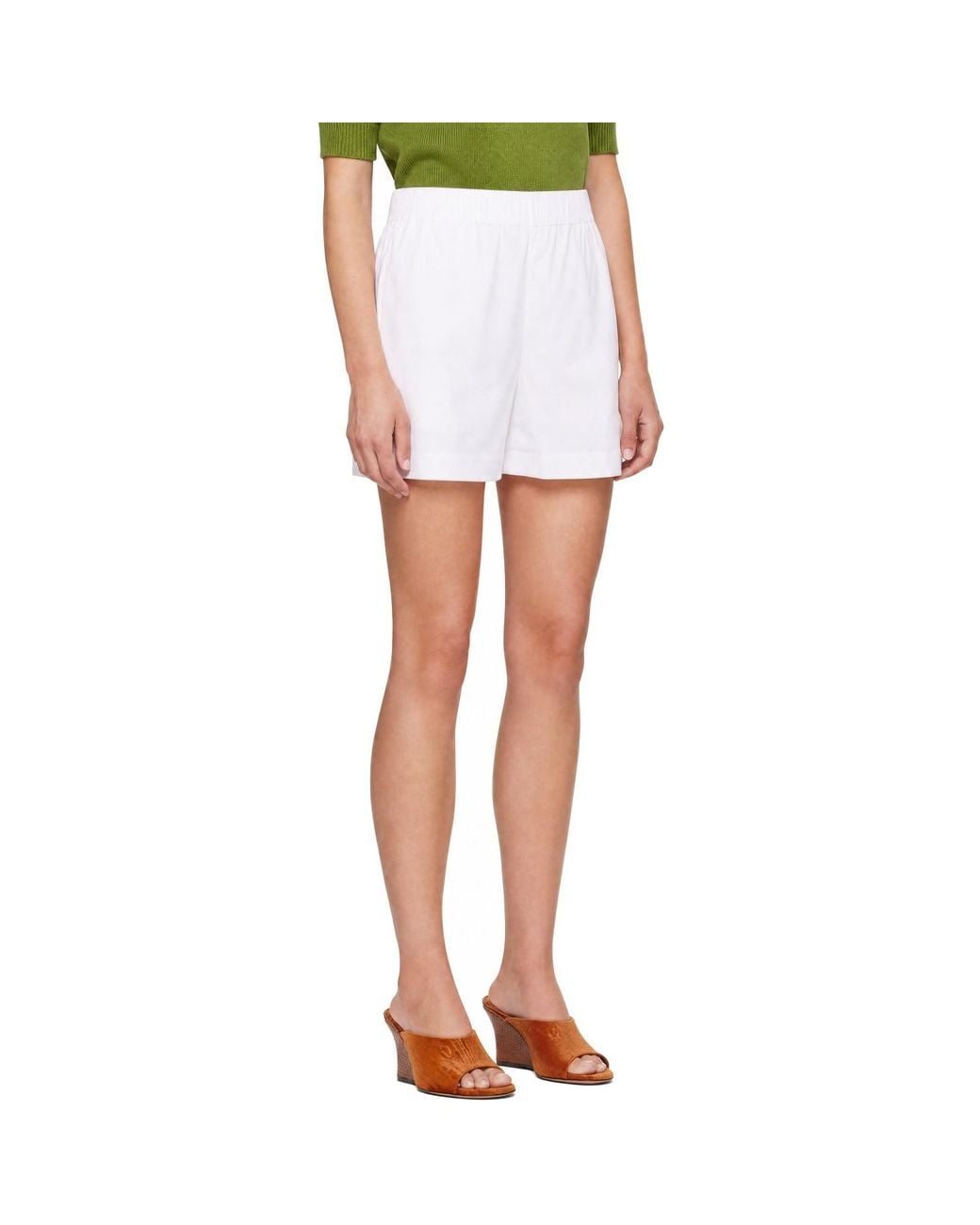 Max Mara White Oliveto Shorts