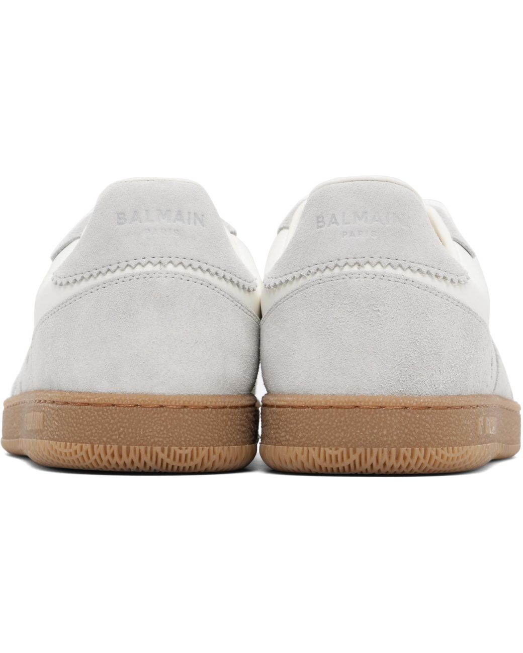 Balmain White Swan' Suede Sneakers for men