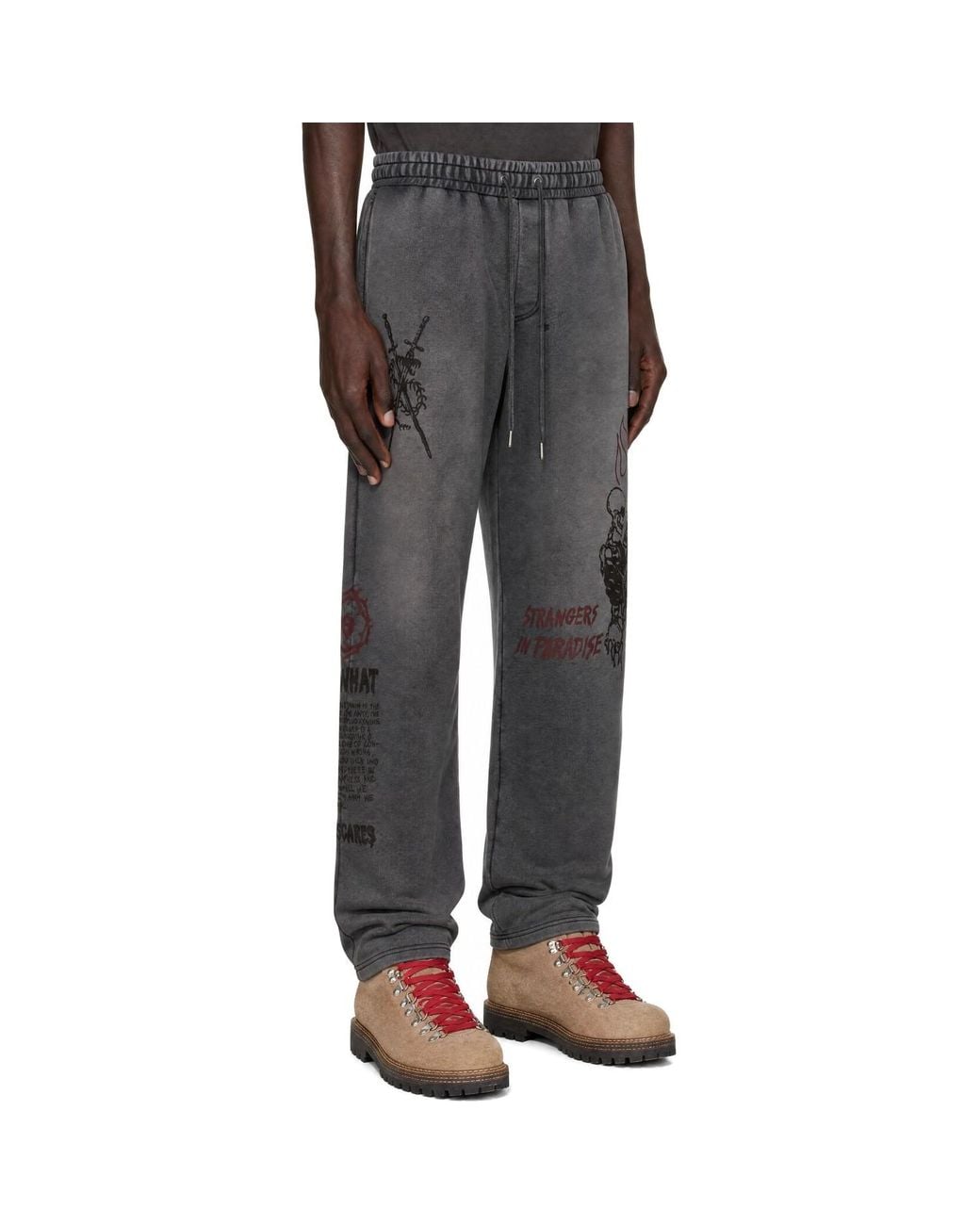 Ksubi Gray Skool Tunnel Sweatpants for men