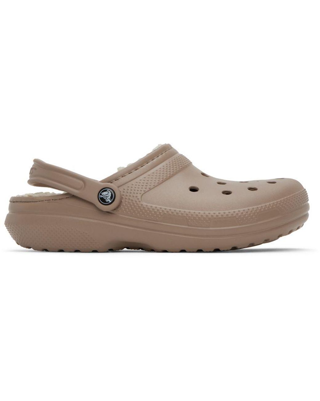 Crocs™ Beige Classic Lined Clogs in Black for Men | Lyst