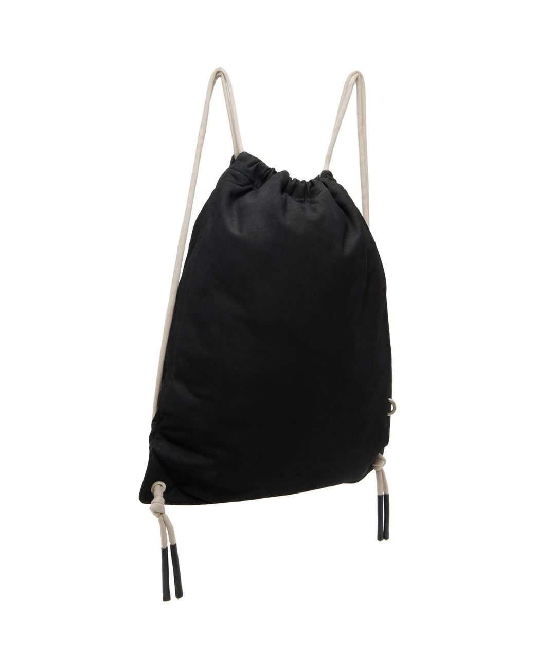 Rick Owens Black Tower Drawstring Backpack for men