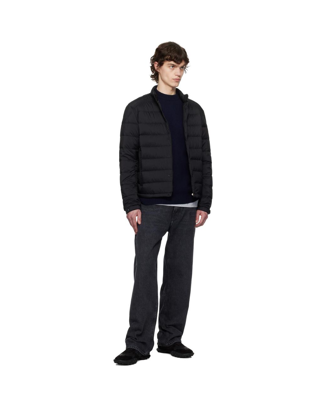 Moncler Blue Selves Short Down Jacket for men