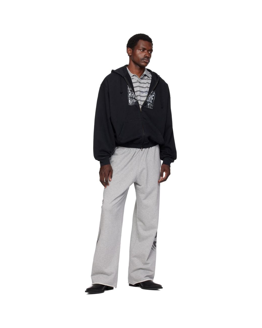 Vetements Gray Graffiti Sweatpants for men