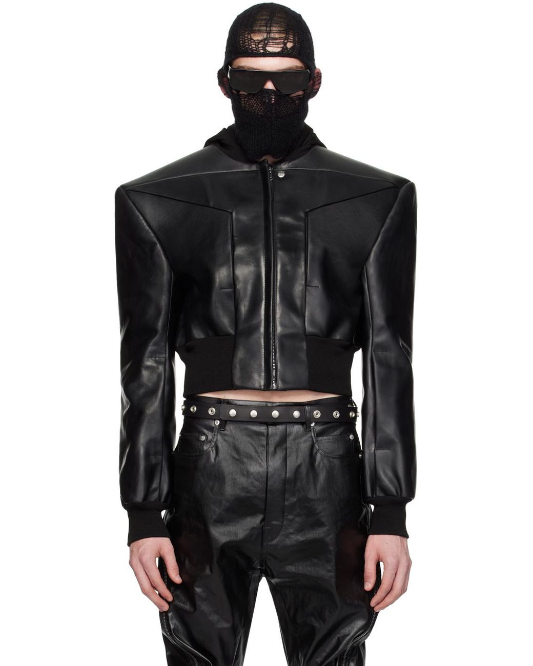 ジャケット・アウター Rick Owens leather Crop bomber Edfu Rick Owens Edfu Flight Leather Jacket in Black for Men | Lyst