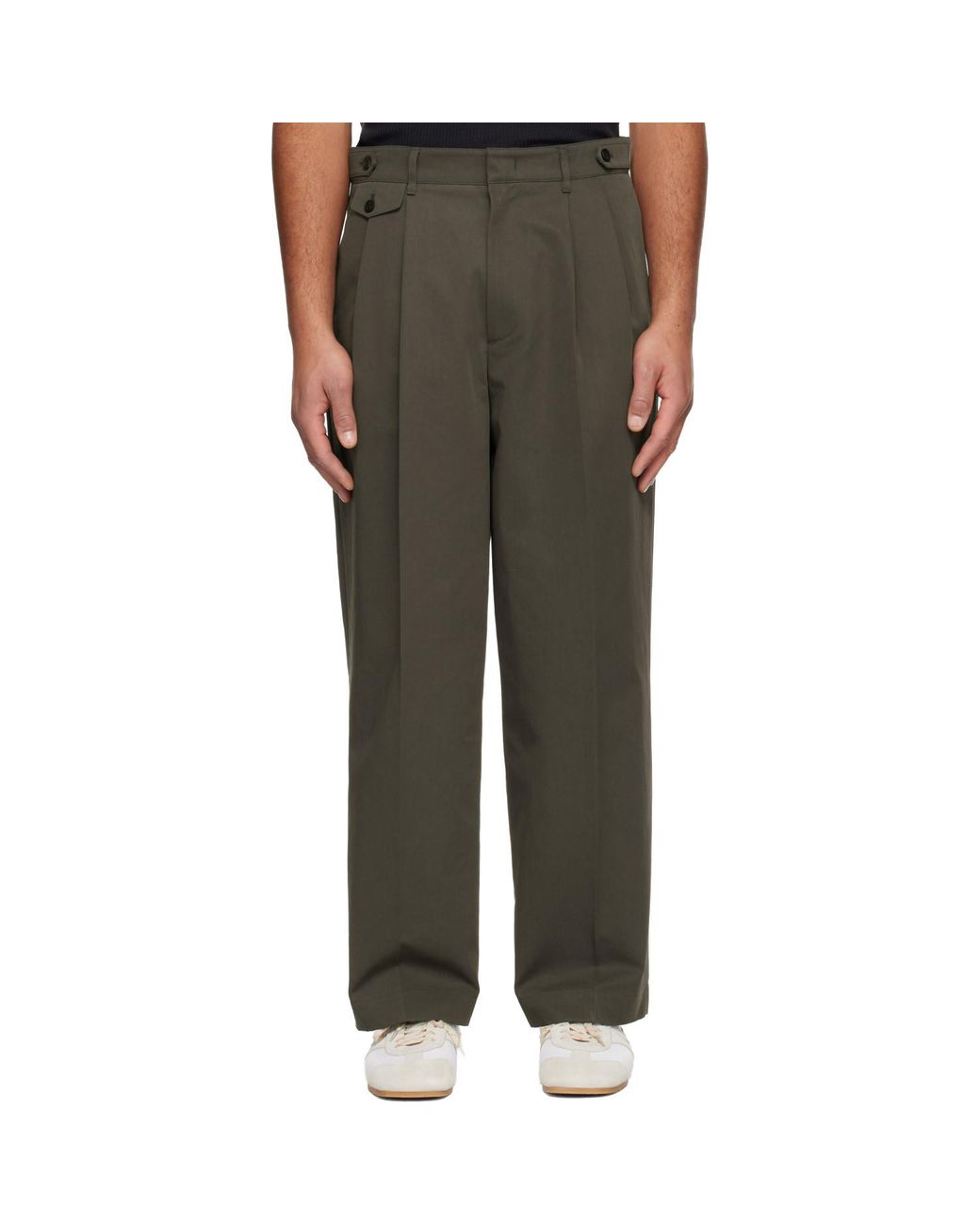 LE17SEPTEMBRE Brown Two Tuck Trousers for men