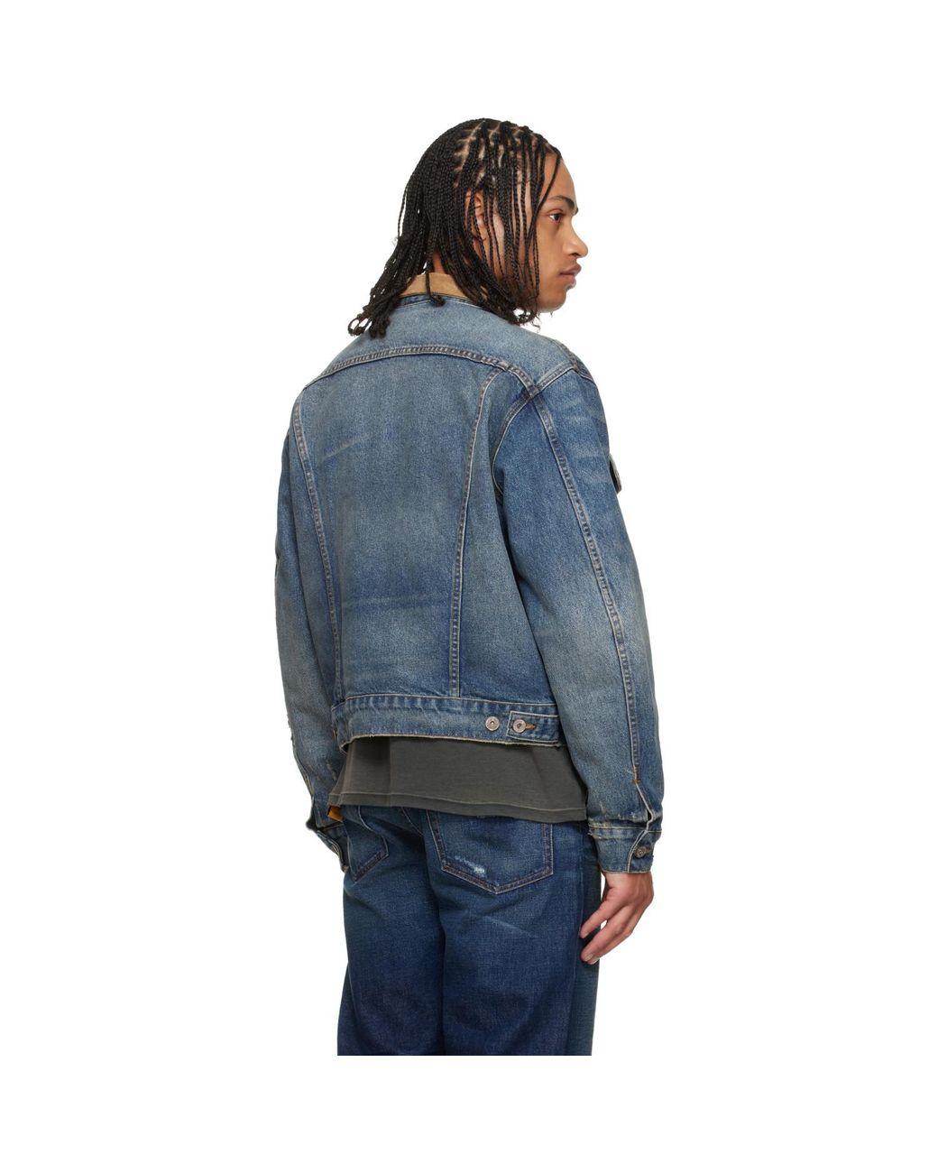 GALLERY DEPT. Blue Santa Fe Denim Trucker Jacket for men