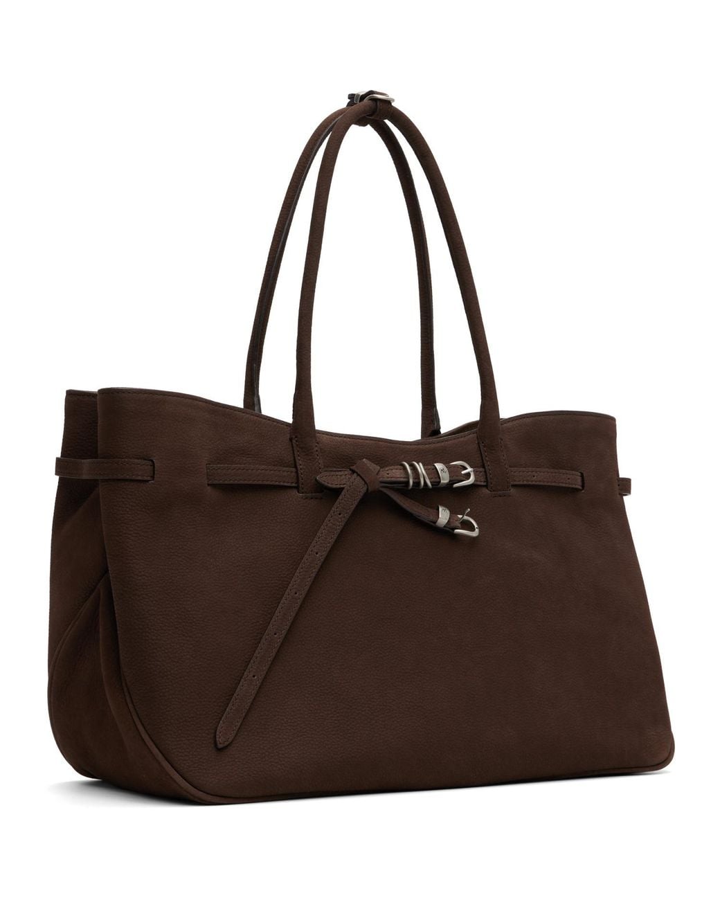 MARGE SHERWOOD Brown Leather 'Grandma' Used Large Bag