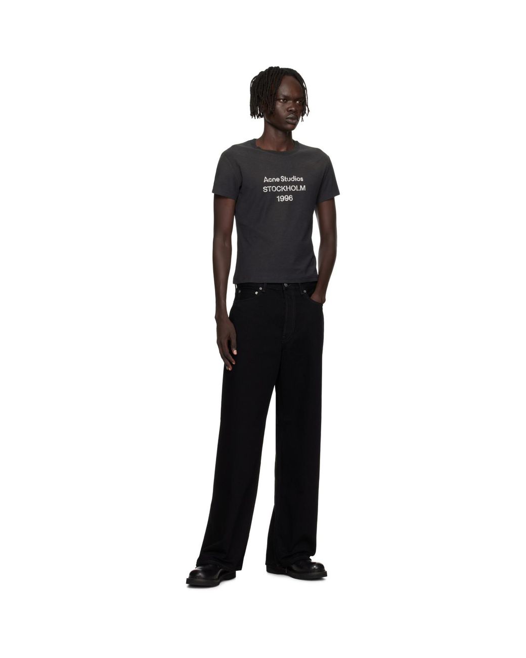 Acne Black Loose Fit 1981 Jeans for men