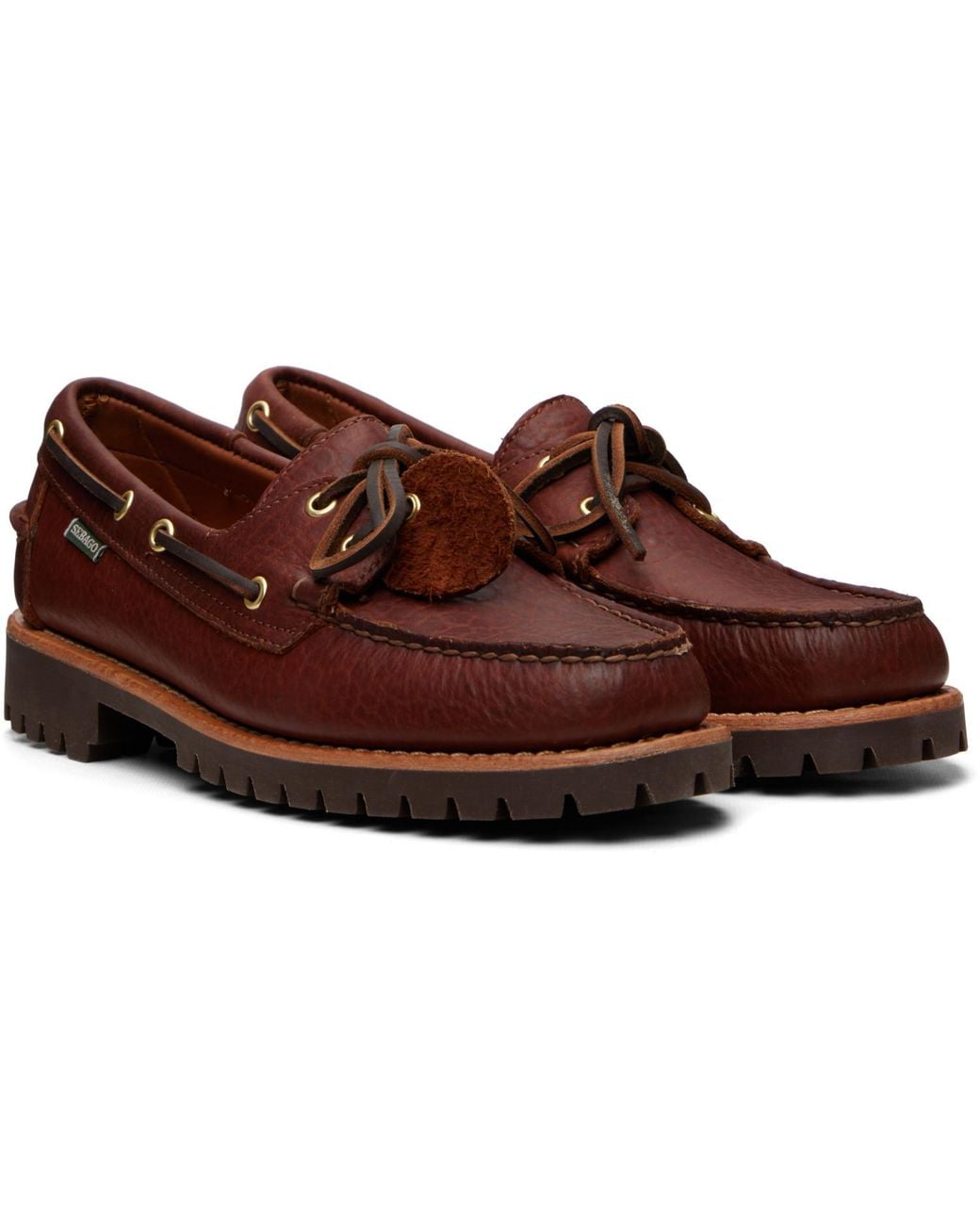 Sebago Brown Ranger Artisan Momoth Boat Shoes for men