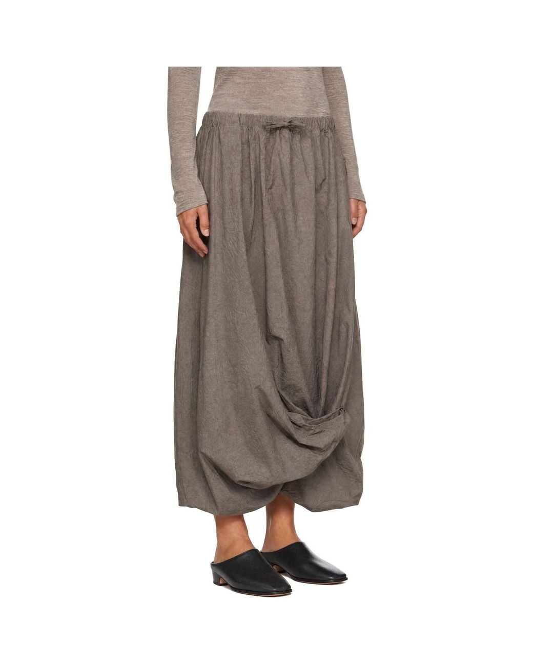 Lauren Manoogian Brown Twist Midi Skirt