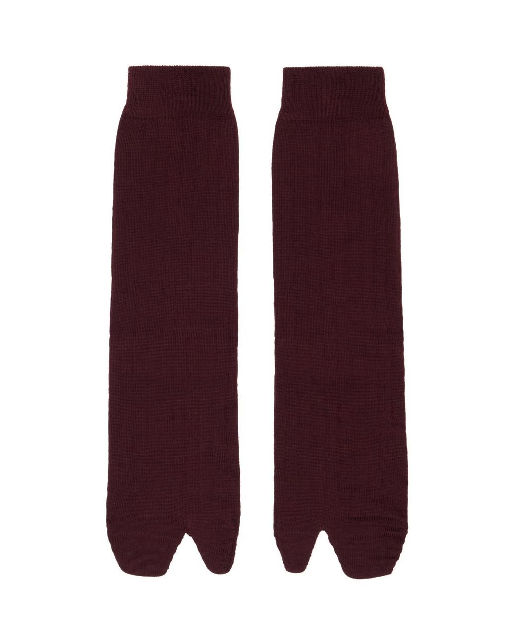 Maison Margiela Purple Burgundy Wool Tabi Socks