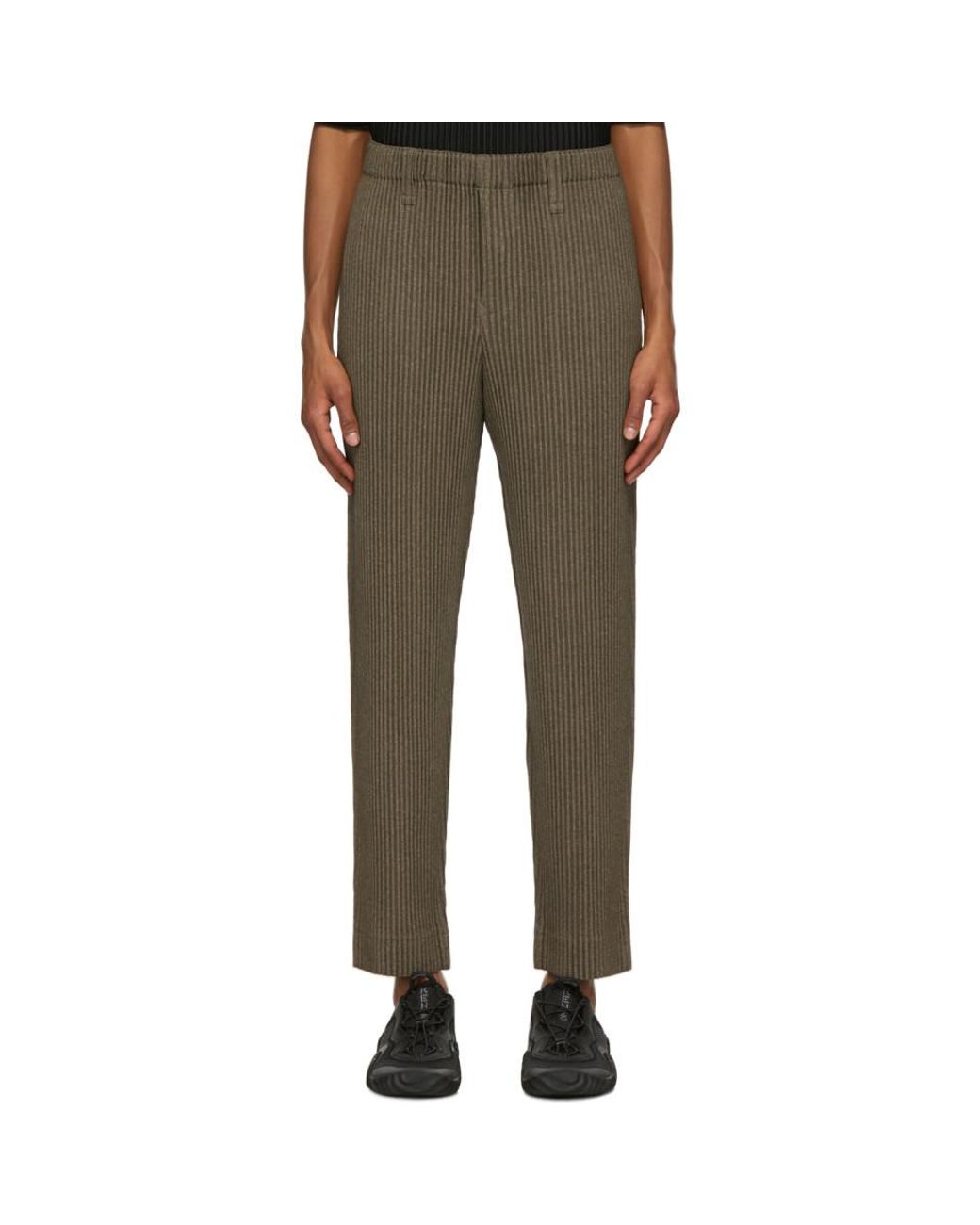 plisse trousers mens