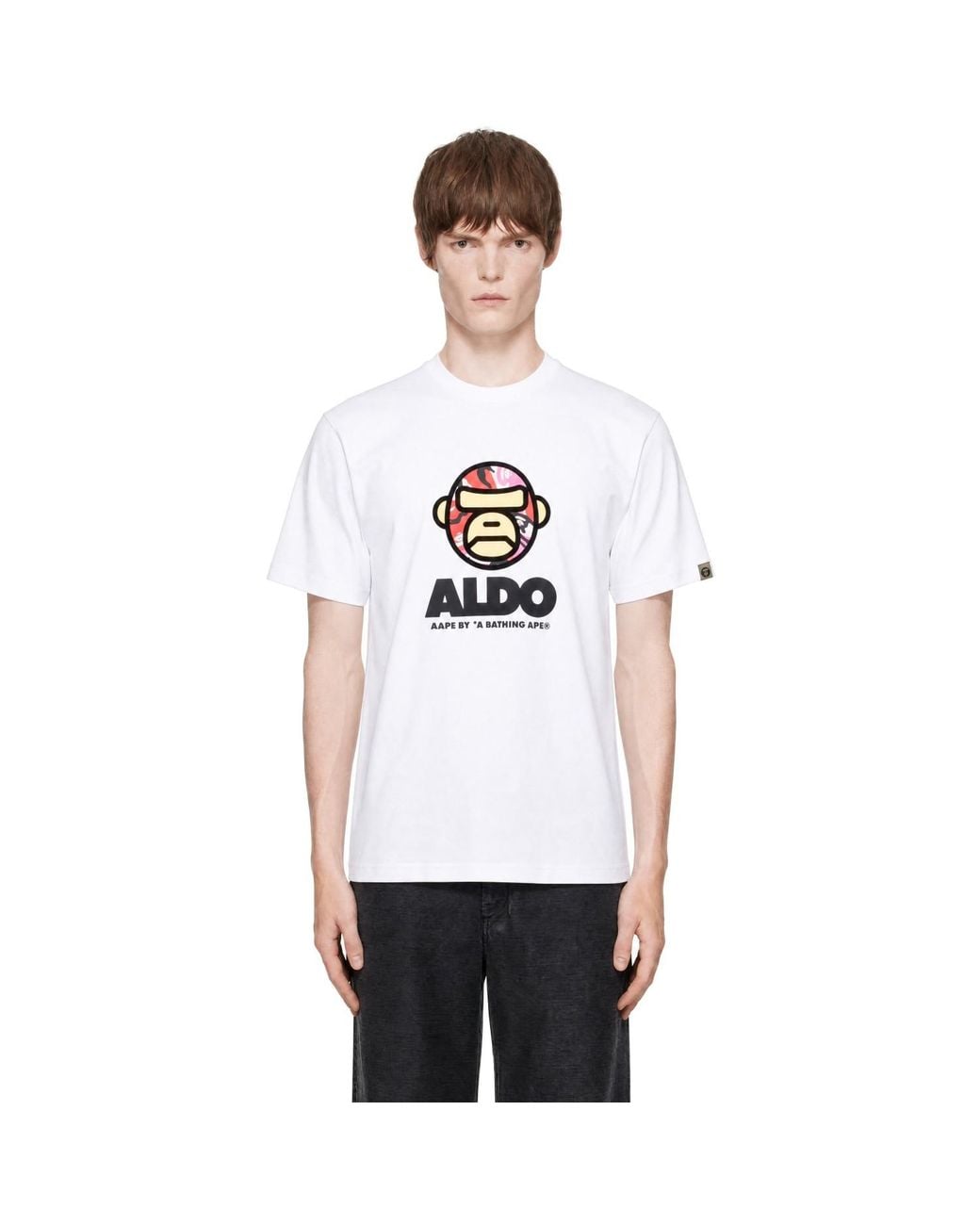 Aape By A Bathing Ape White 'Aaper' Aaper Head T-Shirt for men