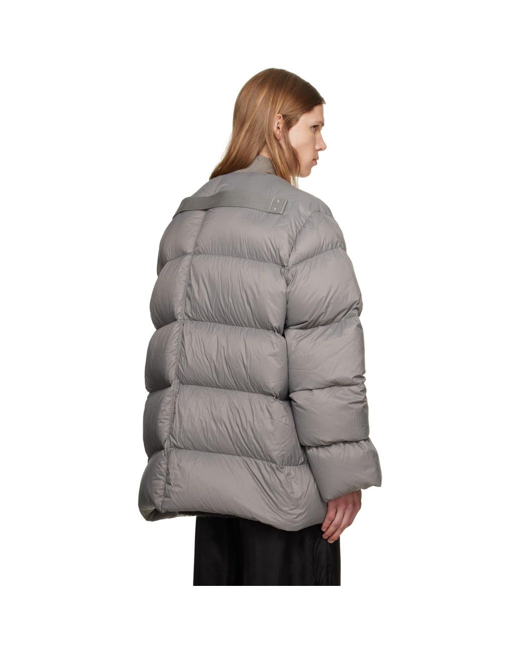 Rick Owens Gray Taupe Tower Classic Flight Down Jacket for men